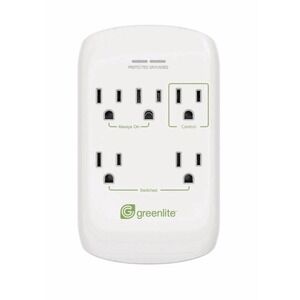 Greenlite 5 Outlet Advanced Power Strip Tier‎ 1 Wall Mount Smart Surge Protector